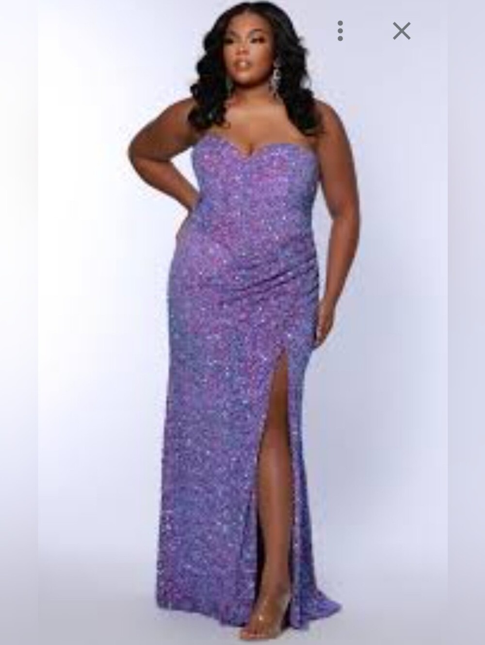 Sydney's Closet "Galaxy" Gown, New! Size 16, Strapless, Maxi, Sequined